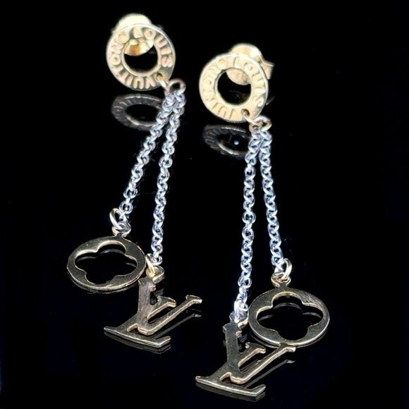 Louis Vuitton Gold Dangle Earrings - Picture 2 of 7